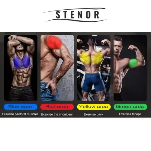 Stenor 10-in-1 Foldable Pushup Board – Strength & Home Workout Trainer STENOR